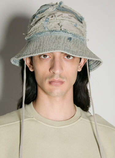 Rick Owens DRKSHDW Gilligan Distressed Bucket Hat Blue drk0156027