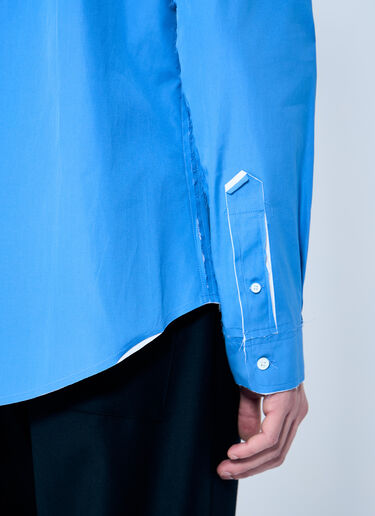 Miu Miu Raw Trims Poplin Shirt Blue miu0359001