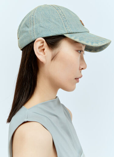 Acne Studios Logo Patch Denim Baseball Cap Blue acn0255020