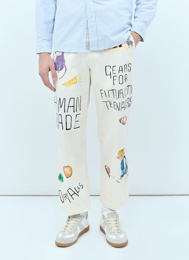Human Made Printed Chino Pants Cream hmd0154007