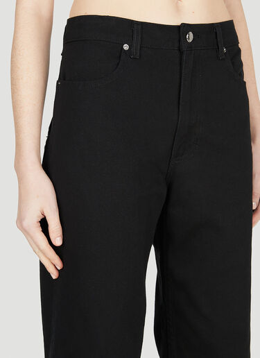 Eckhaus Latta Wide Leg Jeans Black eck0251006