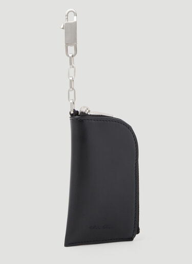 Keyring Leather Wallet Rick Owens Keyring Leather Wallet Black ric0153036