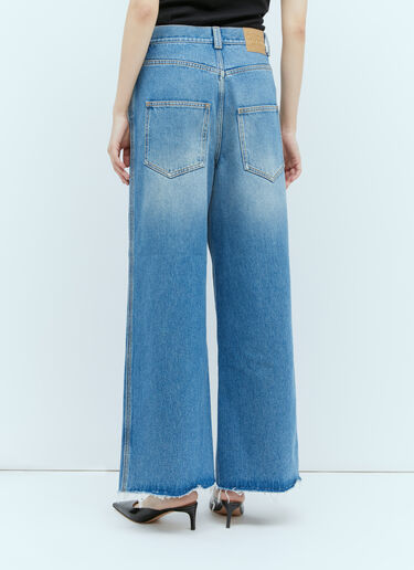 Gucci Wide Leg Horsebit Jeans Blue guc0255002