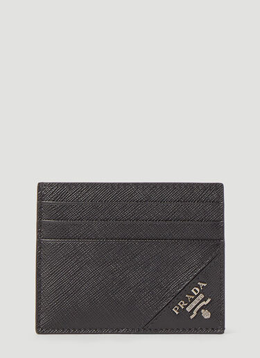 Saffiano Leather Card Holder Prada Saffiano Leather Card Holder Black pra0145036