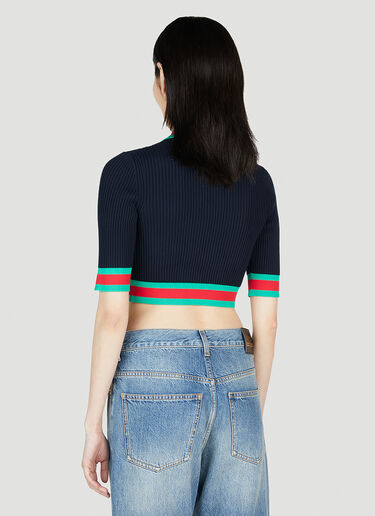 Gucci Cropped Polo Top Black guc0253051