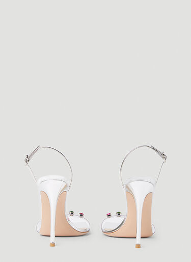 Gianvito Rossi Ribbon Candy High Heel Sandals Silver gia0252003