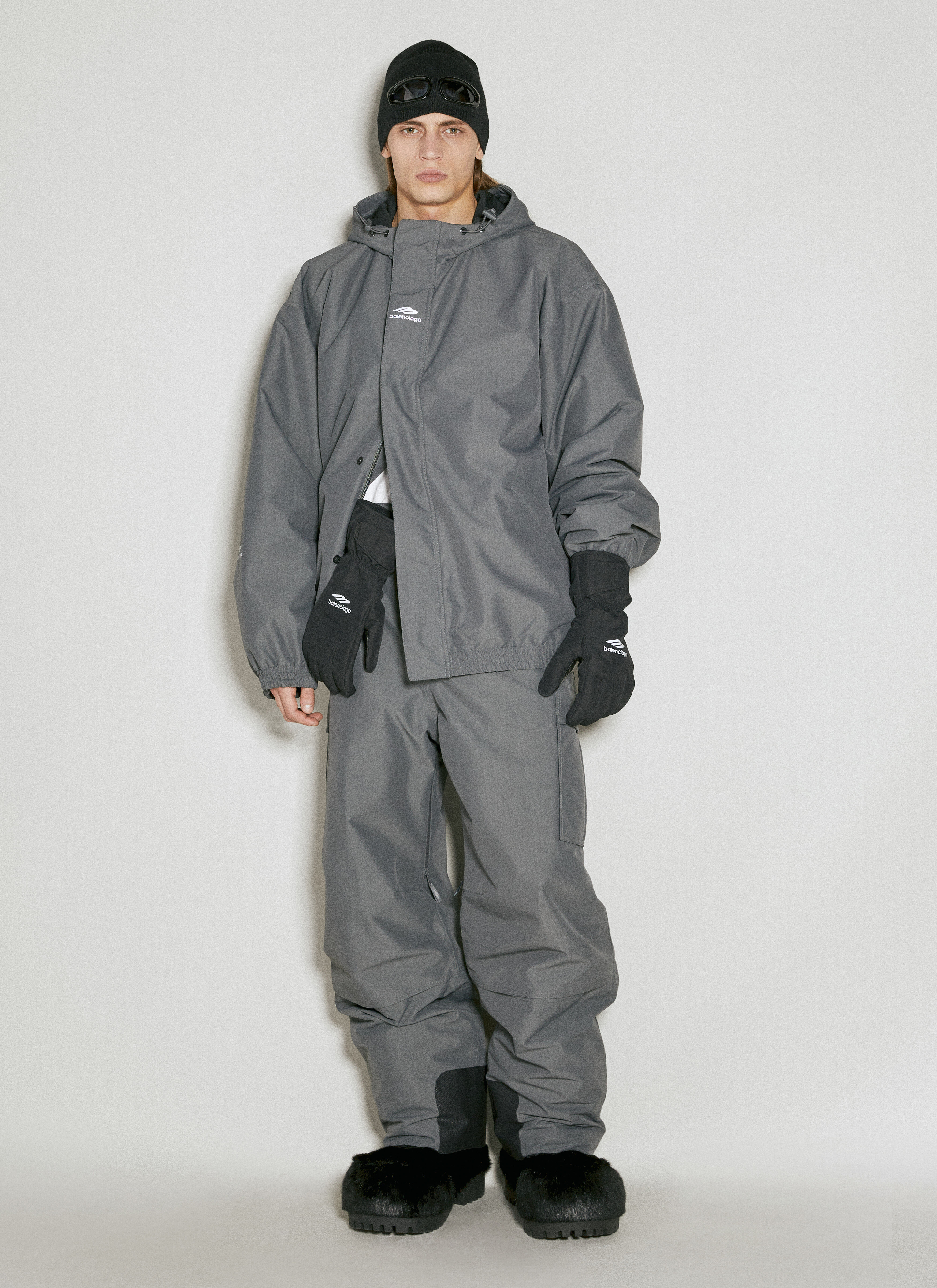 Balenciaga Men's' 3B Sports Icon Ski Parka in Grey | LN-CC®