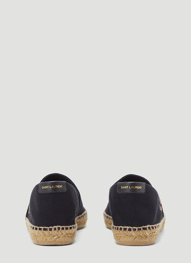 Saint Laurent Embroidered Espadrilles Black sla0243039