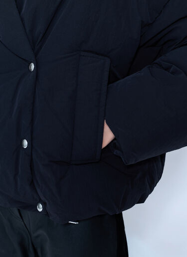LN-CC® - Sportmax: Padded Jacket with Oversized Collar - Black Sportmax Padded Jacket with Oversized Collar Black spx0266003