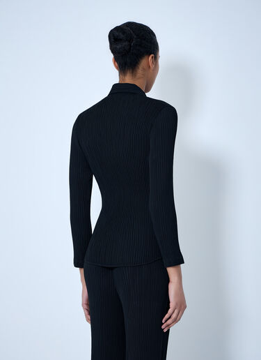 Issey Miyake Textured Button-Down Shirt Black ism0264008