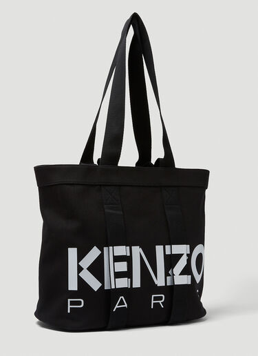 Kenzo 로고 프린트 토트 백 블랙 knz0250044