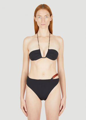 Max Mara Neal Halter Bikini Top Brown max0260022
