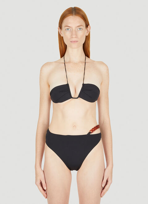 Ziah Neal Halter Bikini Top Grey zia0253001