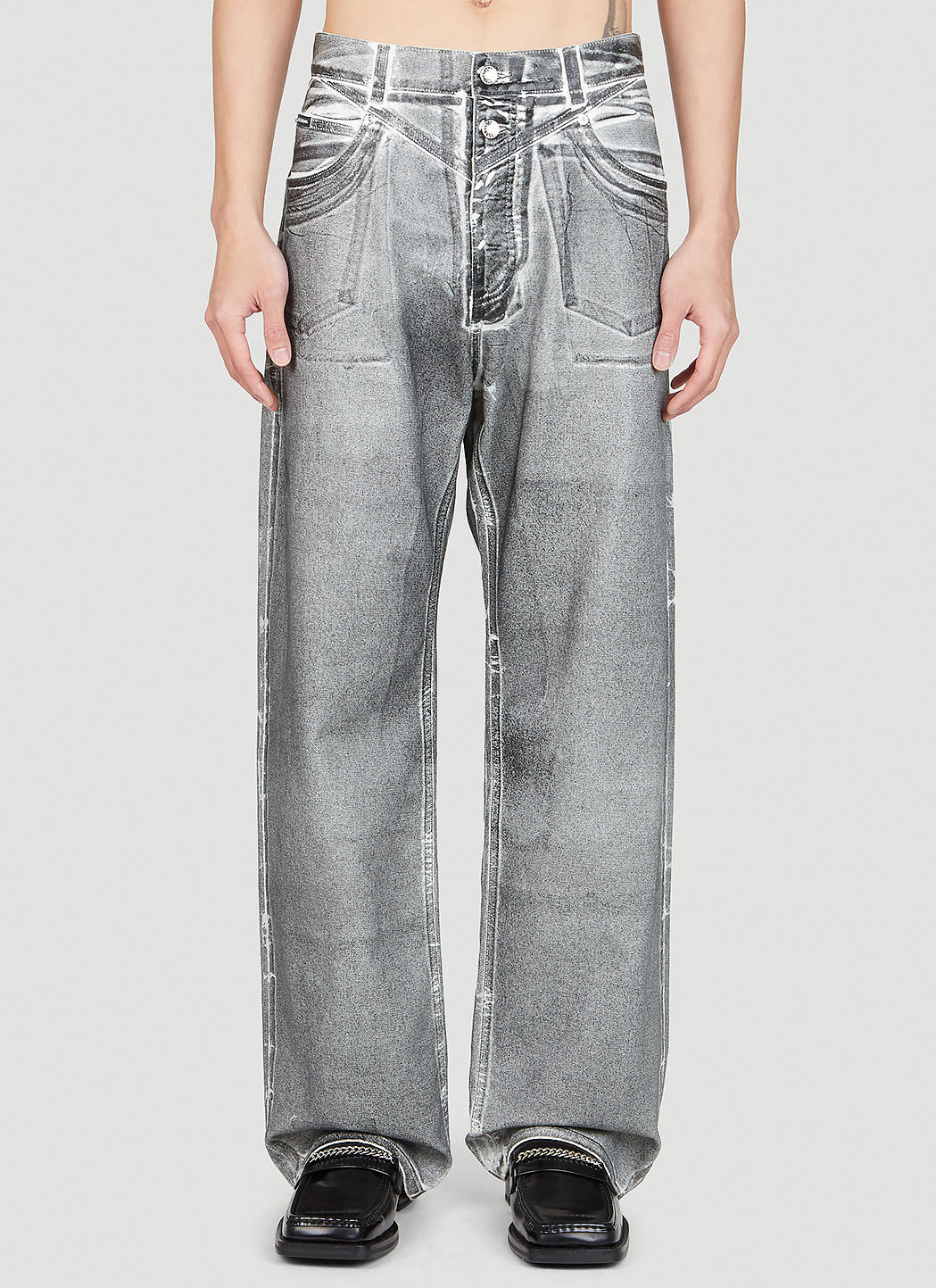 Dolce & Gabbana Coated Jeans Grey dol0151010