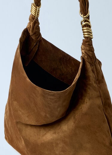 LN-CC® - Saint Laurent: Amalia Suede Shoulder Bag - Brown Saint Laurent Amalia Suede Shoulder Bag Brown sla0263086