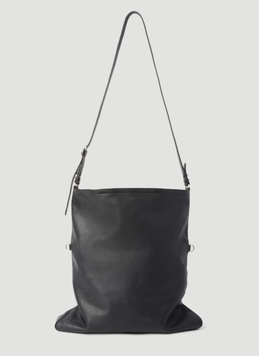 Dries Van Noten Leather Flap-Over Tote Bag Black dvn0156045