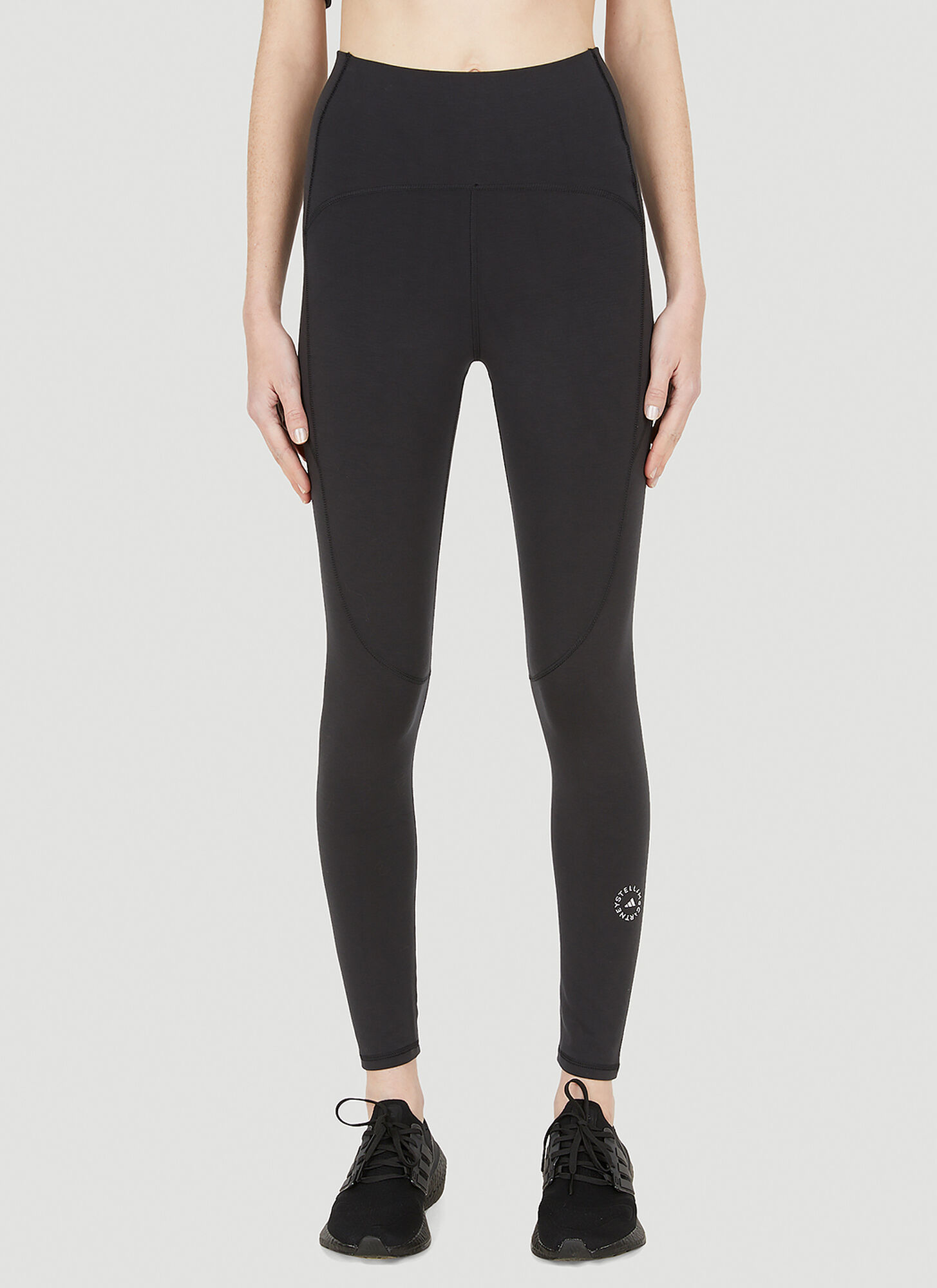 Adidas By Stella Mccartney Logo Leggings In Black