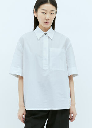 Jil Sander+ パッチポケットポプリンシャツ ホワイト jsp0255004