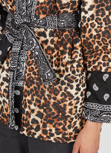 Arizona Love Leopard Print Kimono Jacket Brown arz0249002
