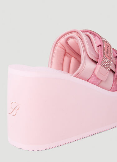 Blumarine x Suicoke Moto Platform Mules Pink blm0252028