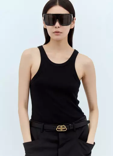 徽标腰带 Balenciaga 徽标腰带 黑 bal0245083