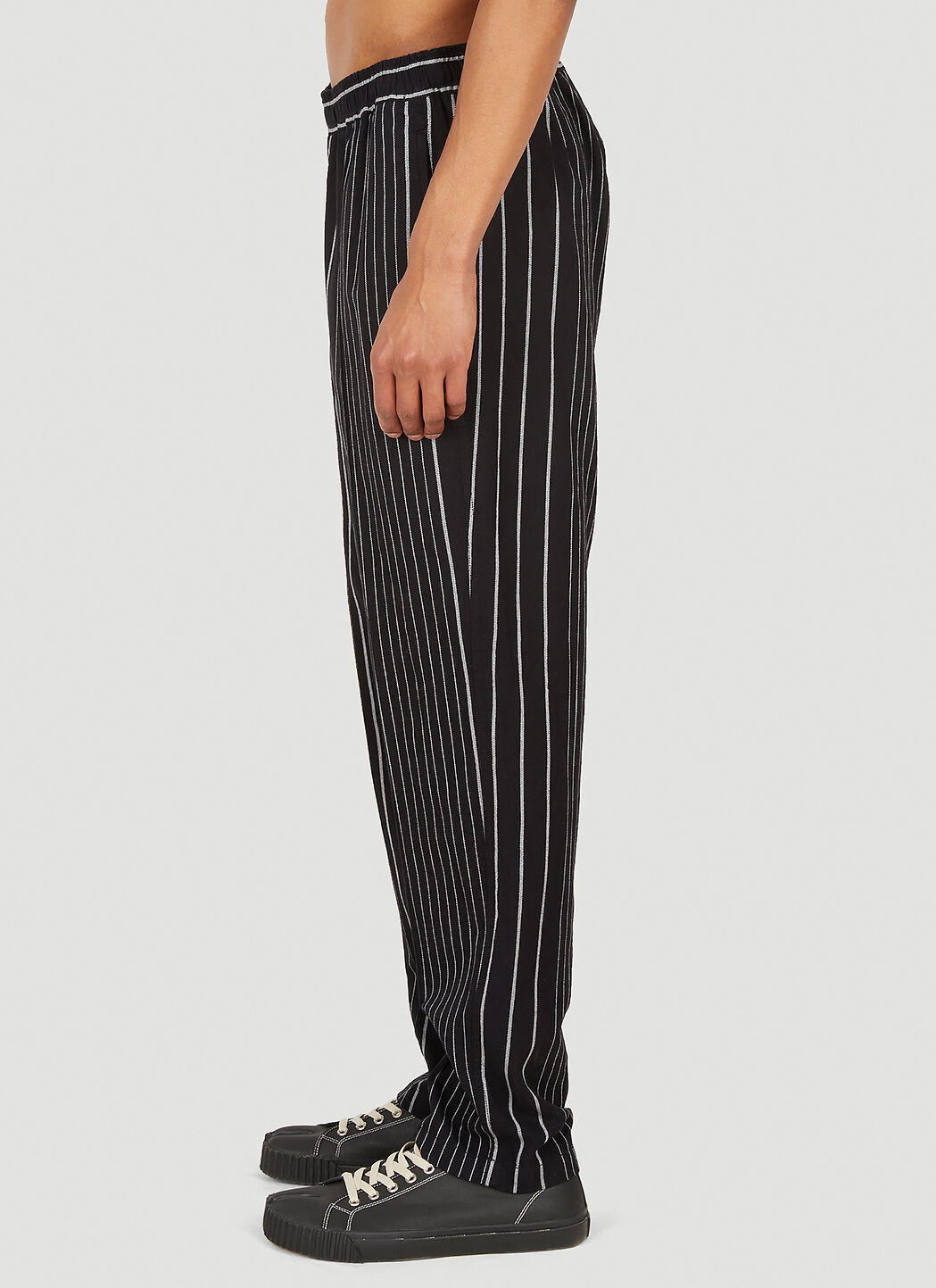 Pinstripe outlet drawstring pants