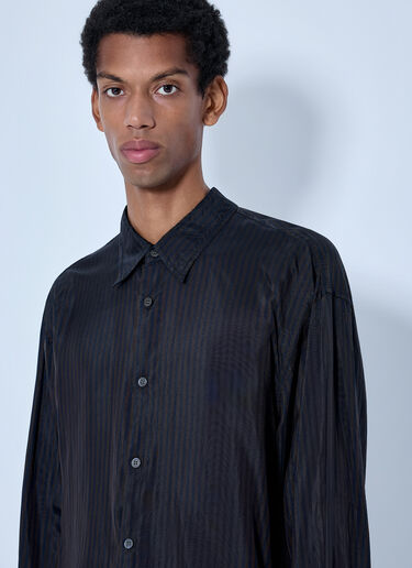LN-CC® - Dries Van Noten: Croom Striped Shirt - Dark Brown Dries Van Noten Croom Striped Shirt Dark Brown dvn0165007