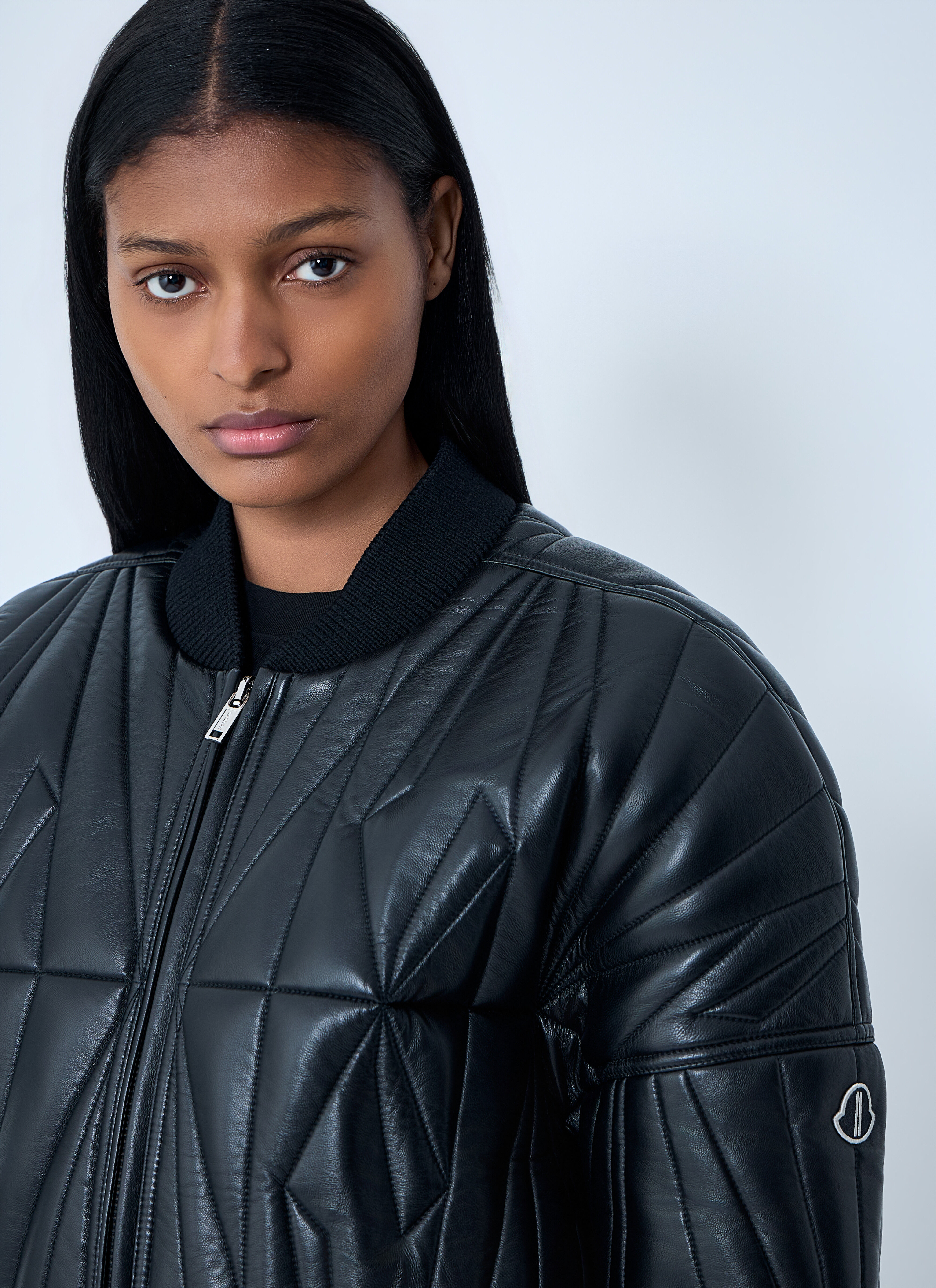 トップス MONCLER Moncler + Rick Owens レディース ジオカモ・クロップド・キルティング