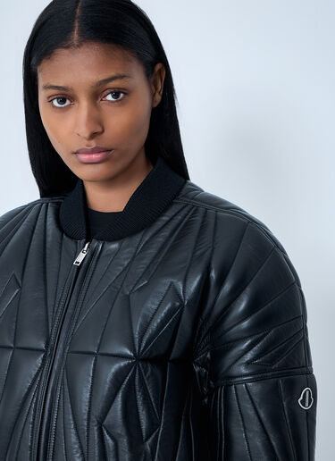 Moncler x Rick Owens Geocamo Cropped Quilted Bomber Jacket Black mcs0363009