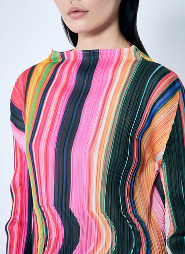 Pleats Please Issey Miyake Warp Pleated Maxi Dress Pink plp0259003