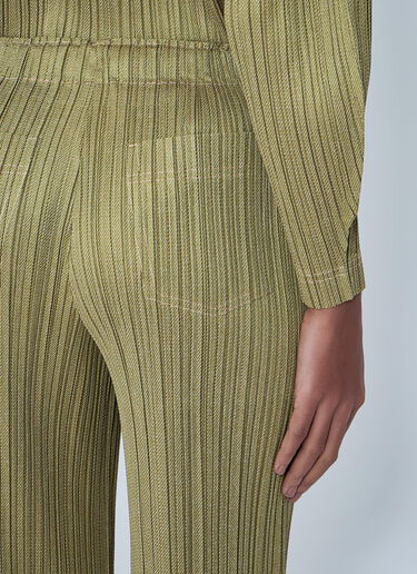 Ribbed Knit Pants Pleats Please Issey Miyake Ribbed Knit Pants Yellow plp0263011