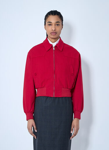 Prada Cotton Trucker Jacket Red pra0260064