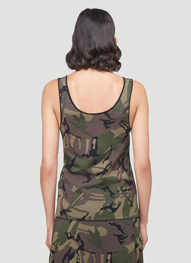 Camouflage-Print Tank Top Kwaidan Editions Camouflage-Print Tank Top Brown kwe0240009