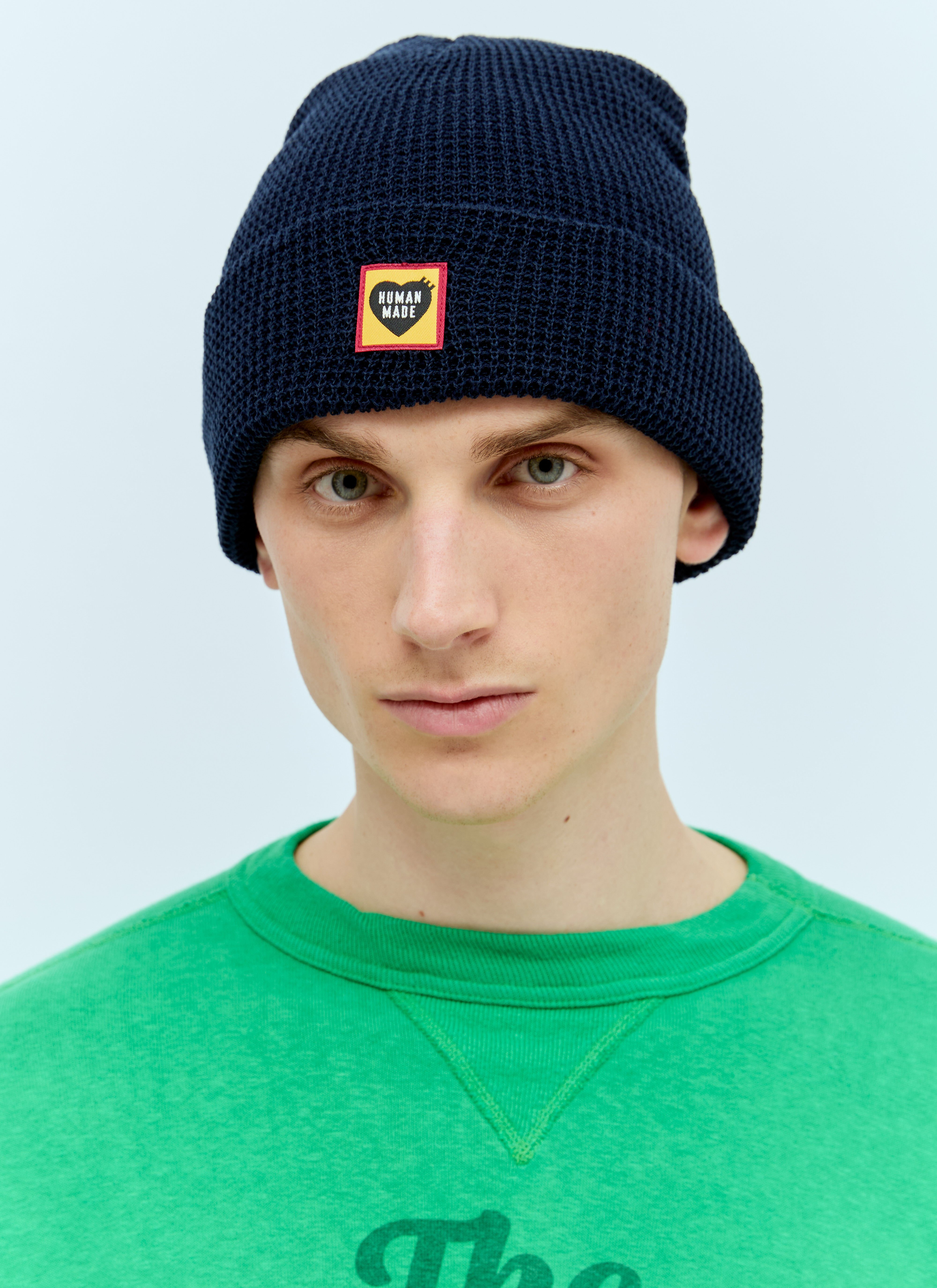 Human Made Men s Waffle Beanie Hat in Navy LN CC