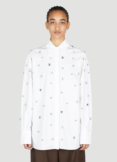 Sportmax Nordica Crystal Embellished Shirt White spx0253013