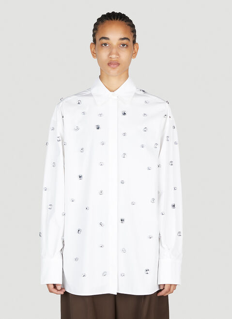 Sportmax Nordica Crystal Embellished Shirt Grey spx0254002