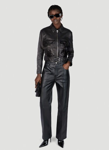 Aviator Leather Jacket Saint Laurent Aviator Leather Jacket Black sla0251010