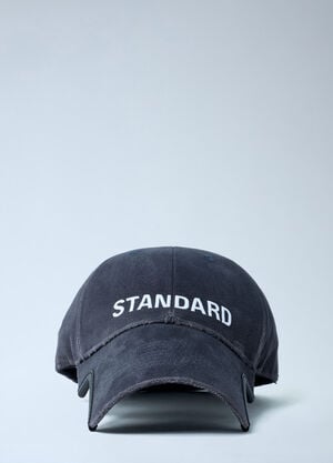 Balenciaga Text Motif Baseball Cap Black bal0162008