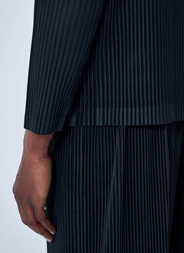 Homme Plissé Issey Miyake Pleated Zip-Up Jacket Black hmp0164008
