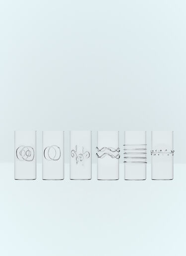 Set Of Six Decò Tall Glasses Ichendorf Milano Set Of Six Decò Tall Glasses Clear wps0691355