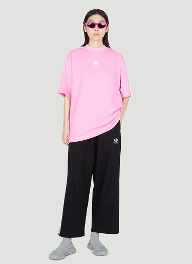 Balenciaga x adidas ロゴプリントTシャツ ピンク axb0251010