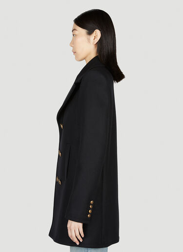 Saint Laurent Army Pea Jacket Black sla0252006