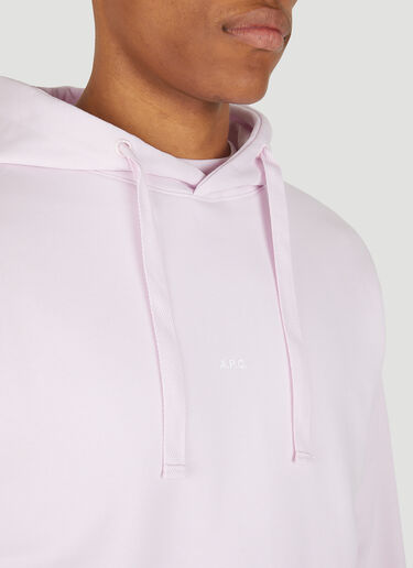 A.P.C. Larry Micro Logo Hooded Sweatshirt Pink apc0148012
