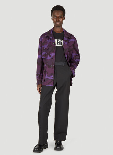 Valentino VLTN 자수 면 티셔츠 블랙 val0149017