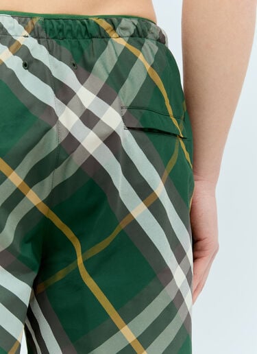 Burberry Check Swim Shorts Green bur0155043