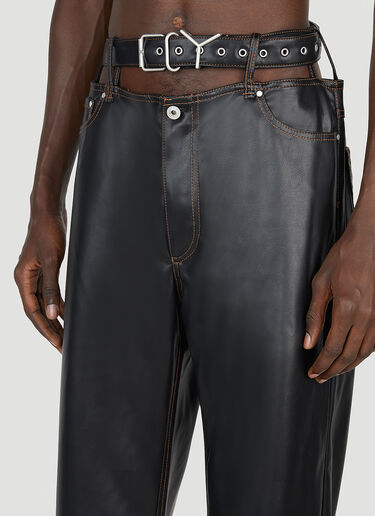 Y/Project Y-Buckle Belt Pants Black ypr0152012