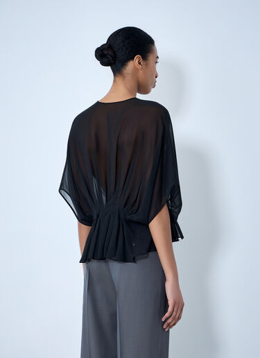 Sheer Button-Front Blouse Max Mara Sheer Button-Front Blouse Black max0264040