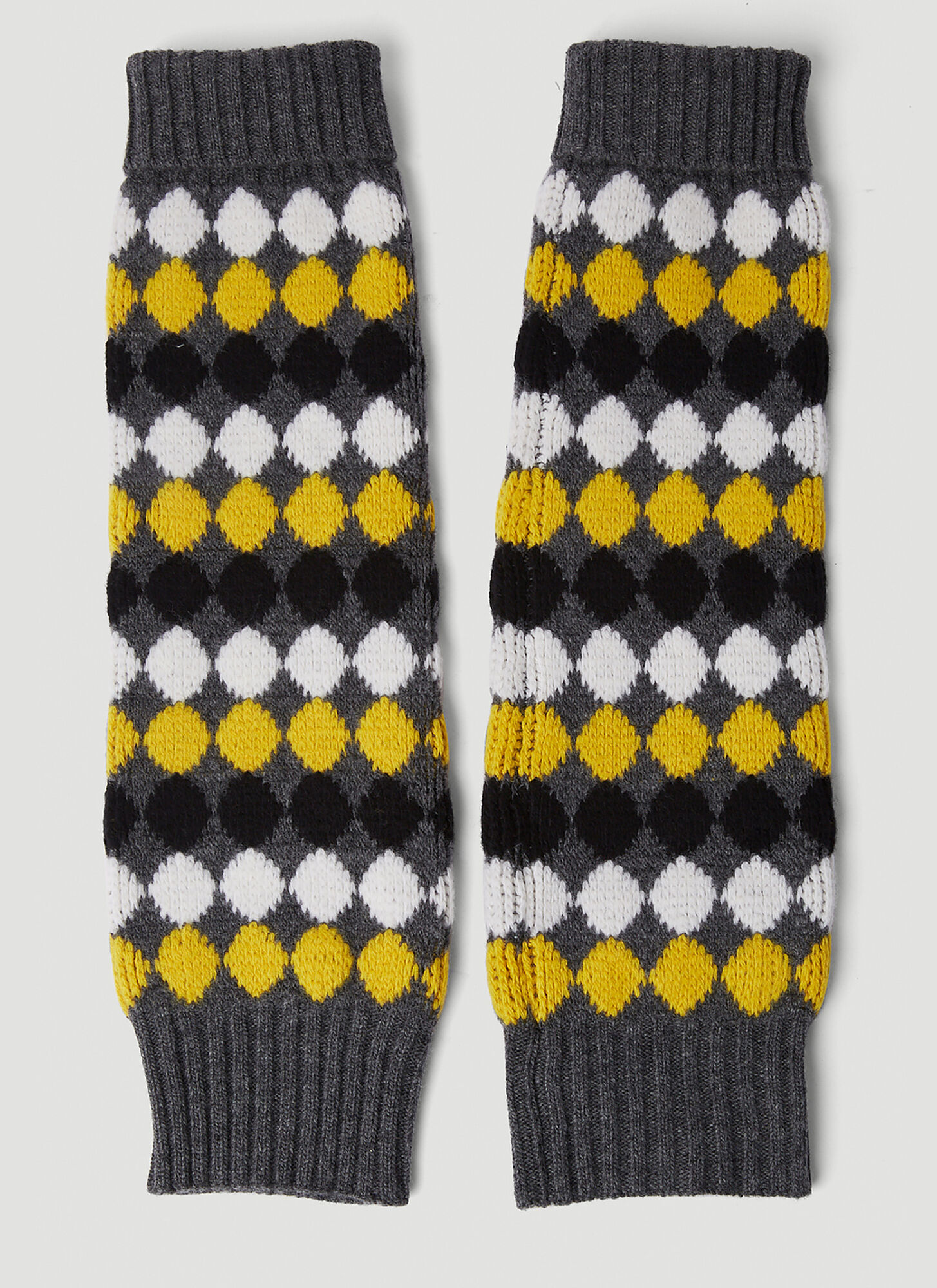 Plan C Patterned-jacquard Arm Warmer In Grey