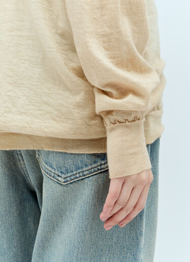 Miu Miu Cashmere Polo Sweater Beige miu0256038