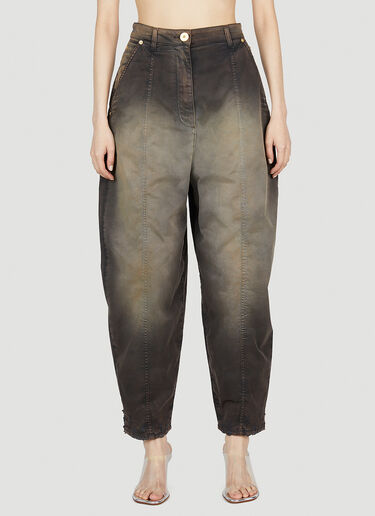 Balmain 라지 테이퍼드 진 브라운 bln0252021
